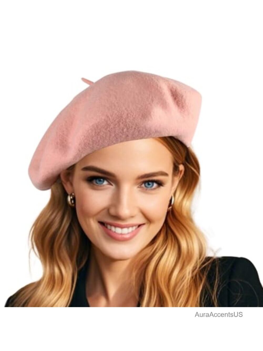 Wool French Beret Hat Fitted Parisian Style Winter Cap